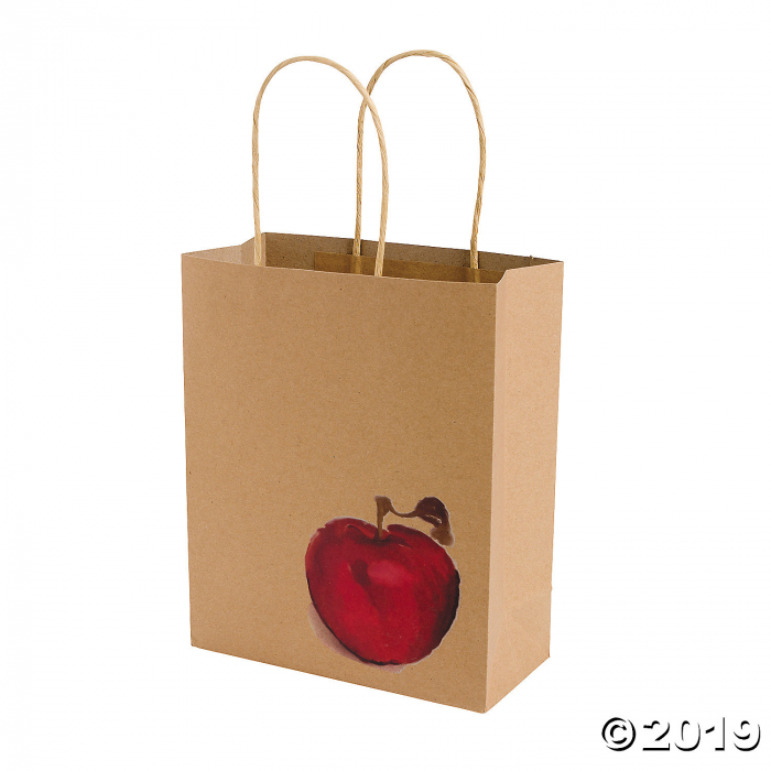 Medium Fall Festival Apple Kraft Paper Gift Bags (Per Dozen) Medium Fall Festival Apple Kraft Paper Gift Bags (Per Dozen)