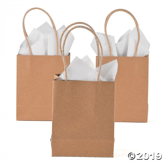 Small Brown Kraft Paper Gift Bags (Per Dozen)