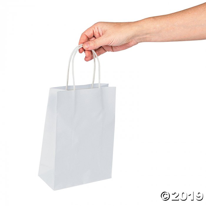 DIY Medium White Gift Bags (Per Dozen)
