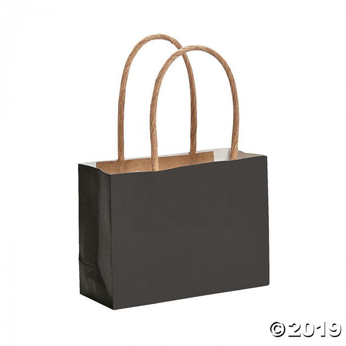 Mini Black Kraft Paper Gift Bags (Per Dozen)