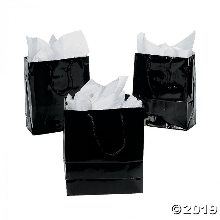 Medium Black Gift Bags (Per Dozen)