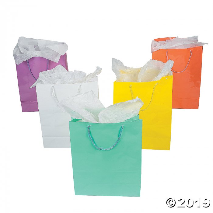Large Pastel Gift Bags (Per Dozen)