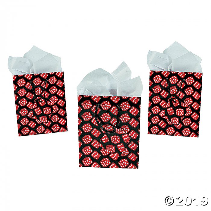 Small Casino Gift Bags with Tags (Per Dozen)