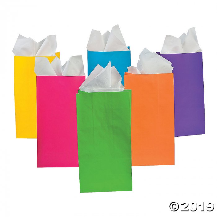 Bright Neon Treat Bags (Per Dozen)