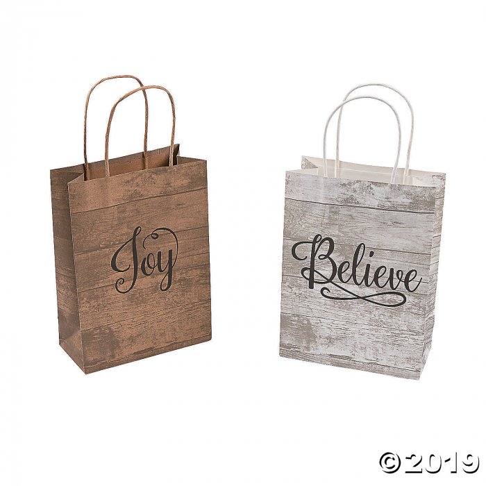 Medium Religious Kraft Paper Gift Bags (Per Dozen)