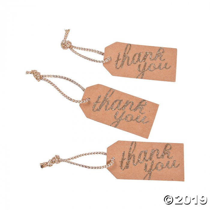 Gold Thank You Favor Tags (24 Piece(s))