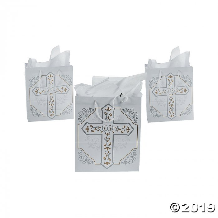 Medium Religious Cross Gift Bags (Per Dozen)