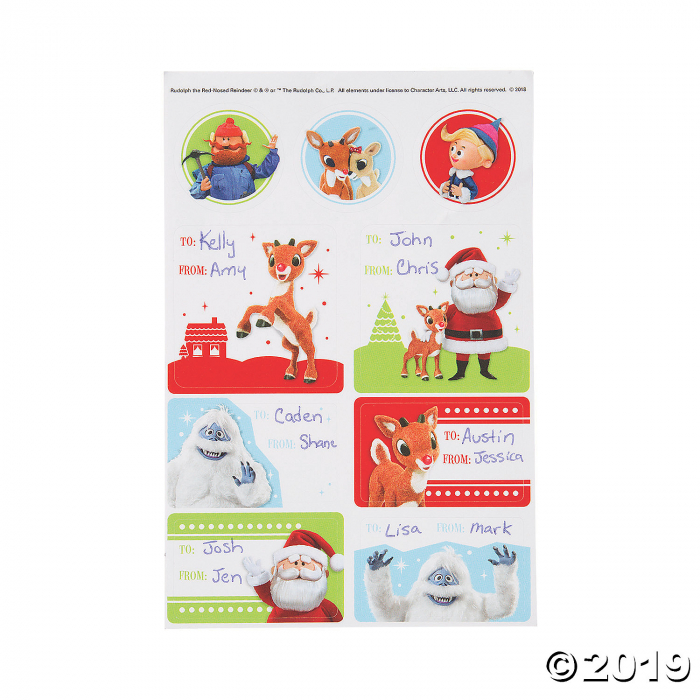 Rudolph the Red-Nosed Reindeer® Gift Tag Stickers (50 Piece(s))