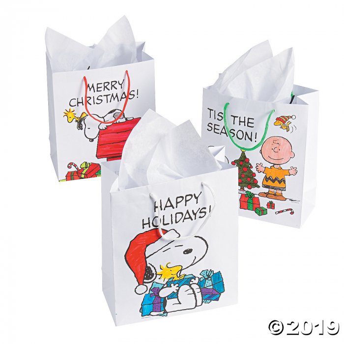 Color Your Own Peanuts® Christmas Gift Bags (Per Dozen)