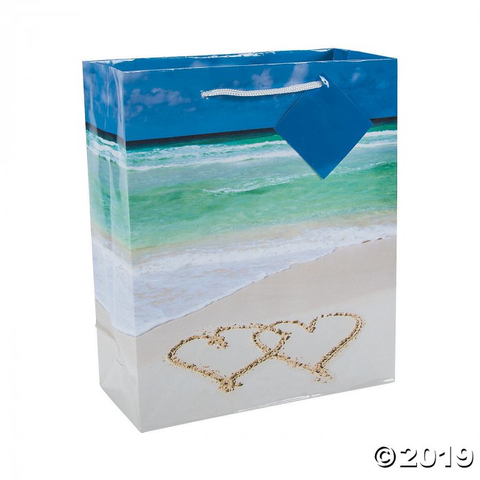 Medium Wedding Beach Gift Bags with Tags (Per Dozen)