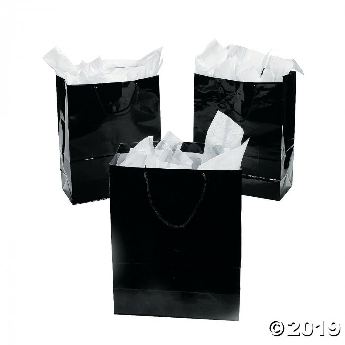 Large Black Gift Bags (Per Dozen)