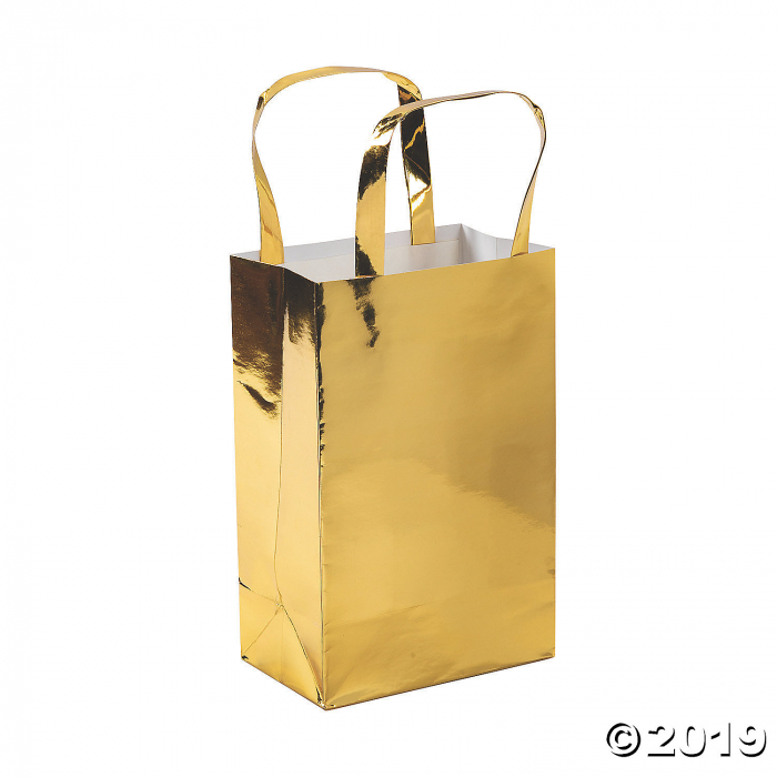 Medium Gold Foil Gift Bags (Per Dozen)