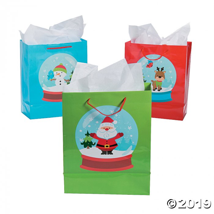 Medium Snow Globe Gift Bags (Per Dozen)