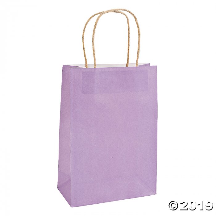Medium Lilac Kraft Paper Gift Bags (Per Dozen)