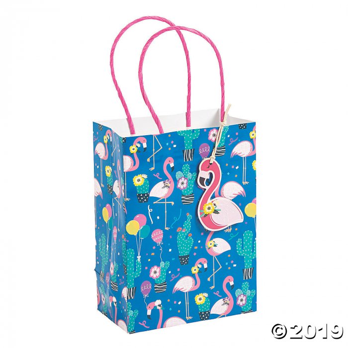 Small Flamingo & Cactus Gift Bags (8 Piece(s))