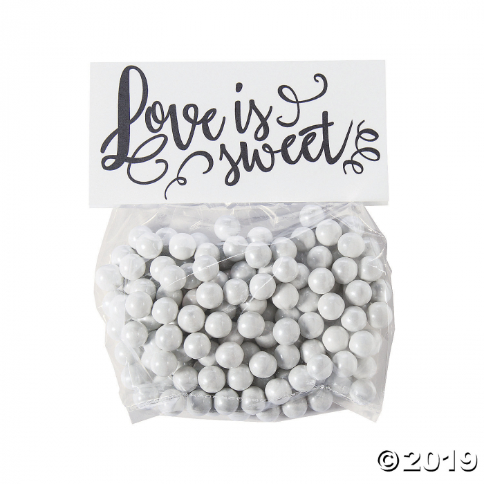 Love Is Sweet Cellophane Treat Bags with Topper (50 Piece(s))