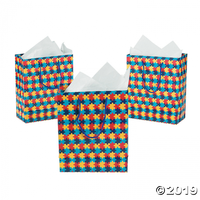 Medium Autism Awareness Gift Bags (Per Dozen)