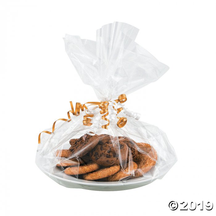Small Clear Cellophane Basket Bags (6 Piece(s))