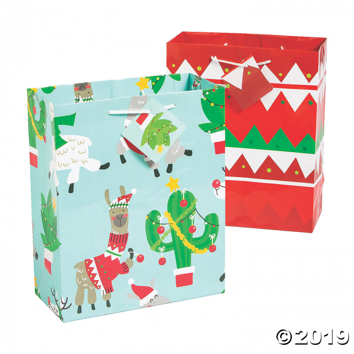 Medium Christmas Cactus Gift Bags (Per Dozen)
