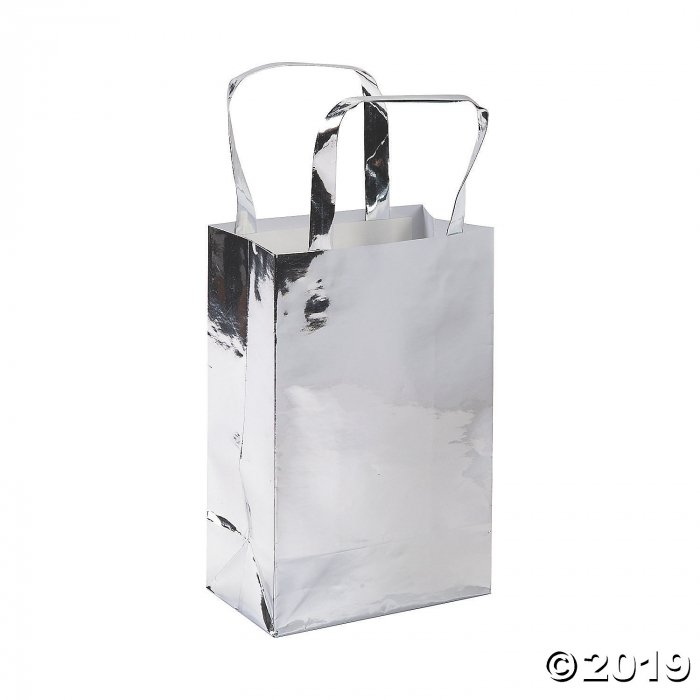 Medium Silver Foil Gift Bags (Per Dozen)