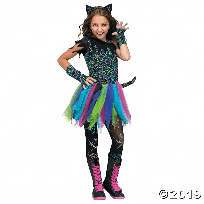 Girl's Wild Cat Costume - Medium (1 Piece(s)) Girl's Wild Cat Costume - Medium (1 Piece(s))