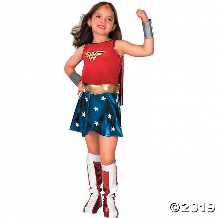 Girl's Wonder Woman Superhero Costume - Medium (1 Set(s))
