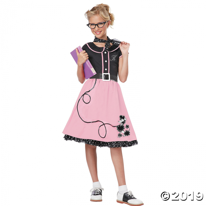 Girl's 50s Sweetheart Poodle Skirt Costume - Small (1 Set(s)) Girl's 50s Sweetheart Poodle Skirt Costume - Small (1 Set(s))