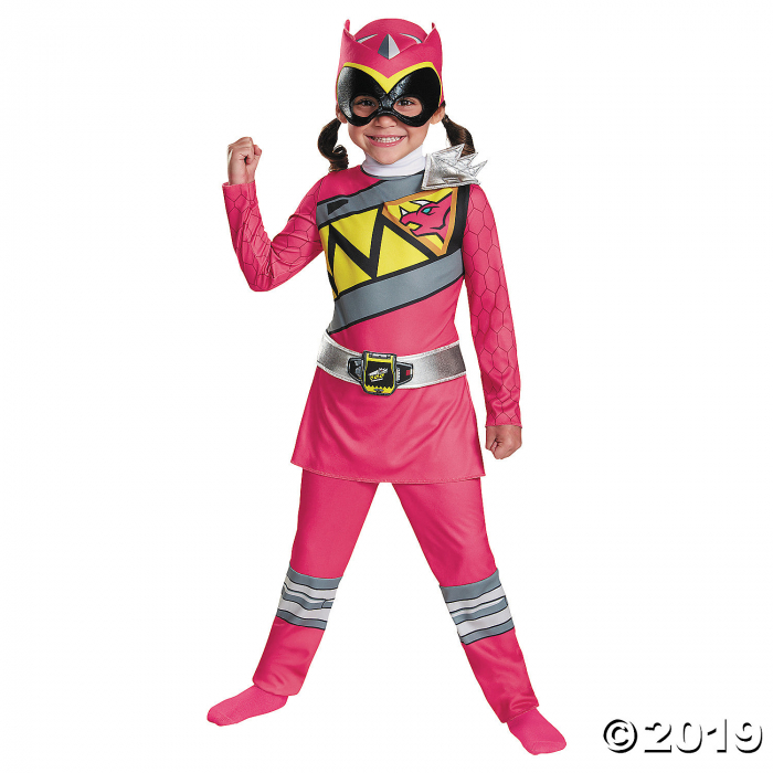 Girls Classic Pink Ranger Dino Halloween Costume for Toddlers (1 Piece(s))