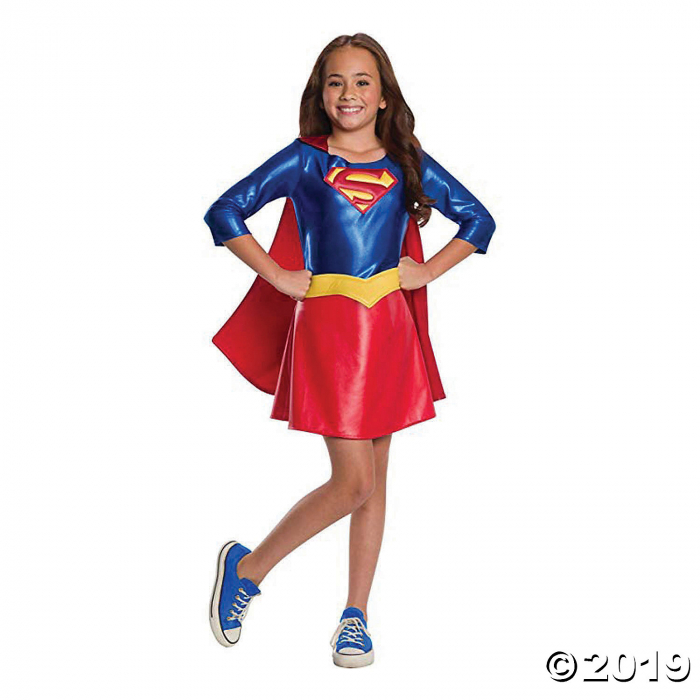 Girl's Deluxe DC SuperHero Girls Supergirl Costume - Large (1 Piece(s))