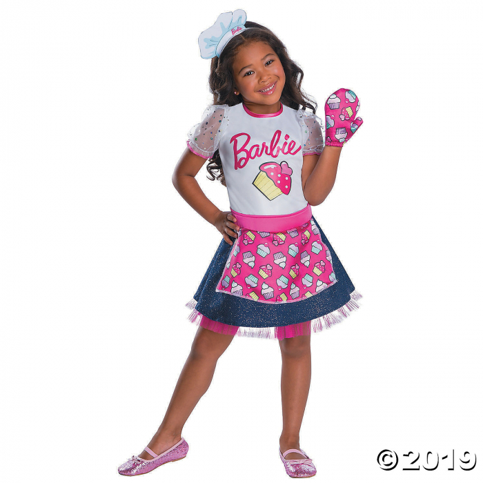 Girl's Barbie Baker Chef Costume - Medium (1 Piece(s))
