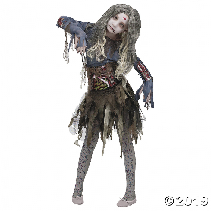 Girl's Zombie Costume - Medium (1 Piece(s)) Girl's Zombie Costume - Medium (1 Piece(s))