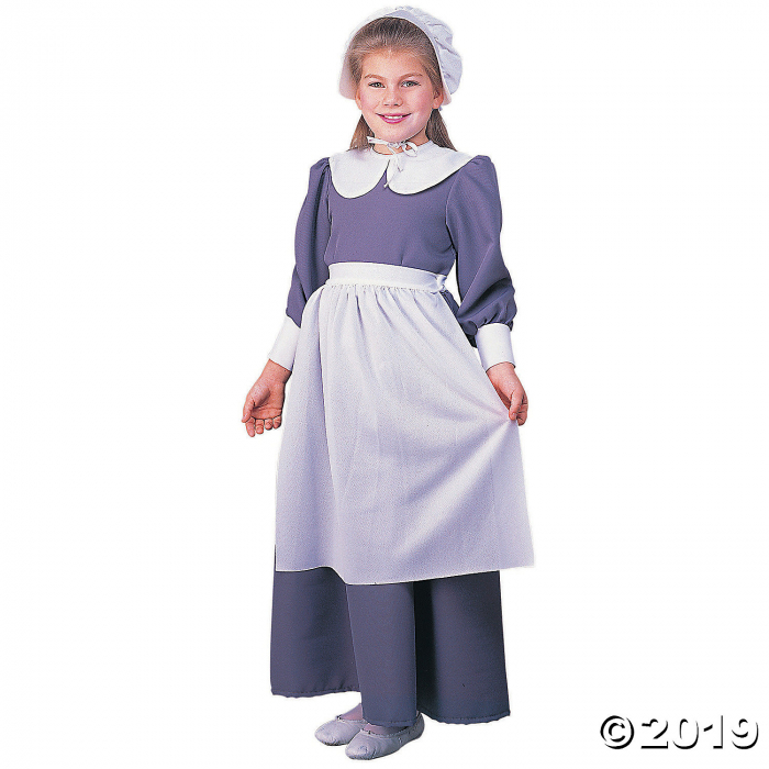 Girl's Gray Pilgrim Dress Costume - Medium (1 Piece(s))