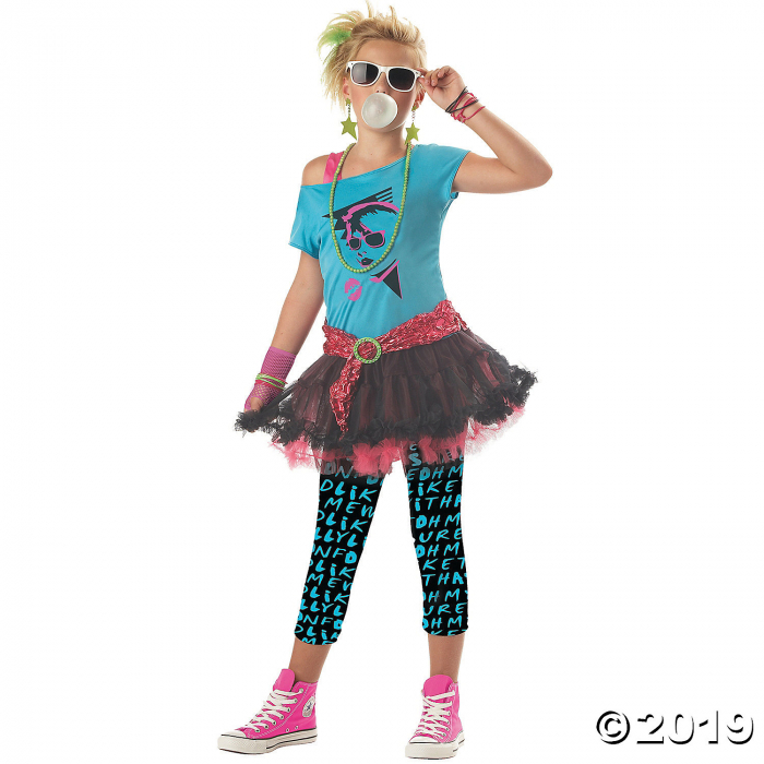 Girl's 80s Valley Girl Costume - Medium (1 Set(s))