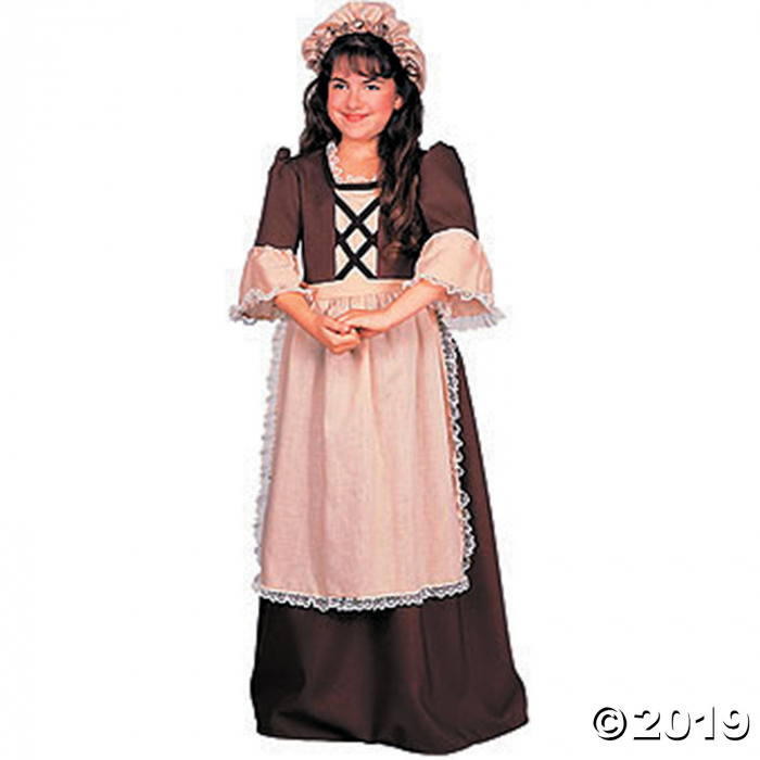 Girl's Colonial Costume - Medium (1 Piece(s)) Girl's Colonial Costume - Medium (1 Piece(s))