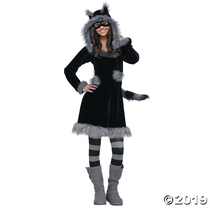 Teen Girl's Sweet Raccoon Costume - Standard (1 Piece(s)) Teen Girl's Sweet Raccoon Costume - Standard (1 Piece(s))