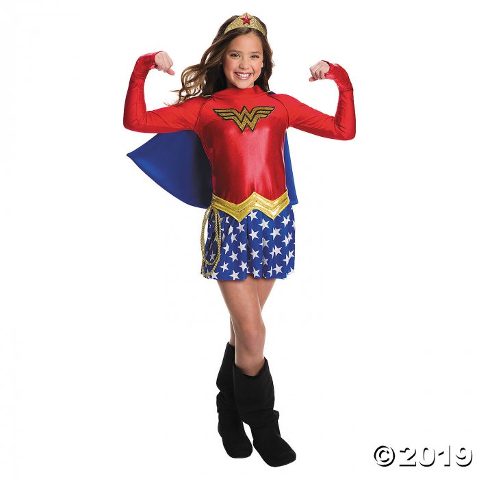 Girl's Wonder Woman Dress Costume - Medium (1 Piece(s))