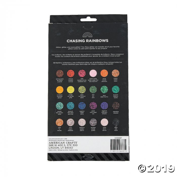 American Crafts Moxy Chasing Rainbow Extra Fine Glitter (24 Piece(s))
