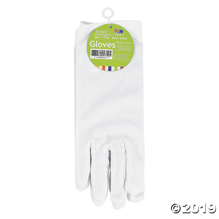 Adult's White Gloves (1 Pair)