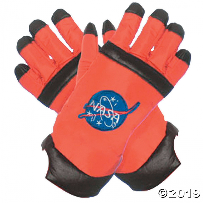 Adult's Astronaut Gloves - Orange (1 Piece(s))