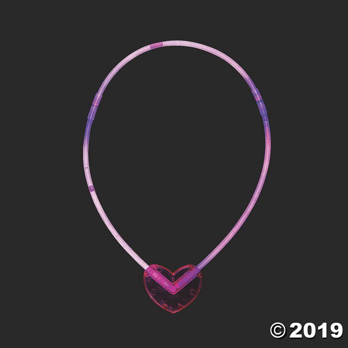 Valentine Glow Heart Necklaces (Per Dozen)