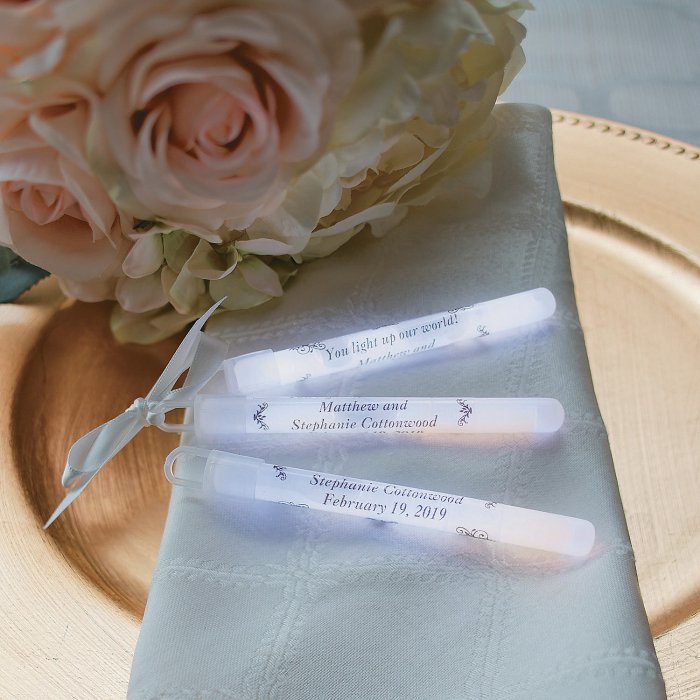 Personalized Wedding Glow Sticks (Per Dozen)