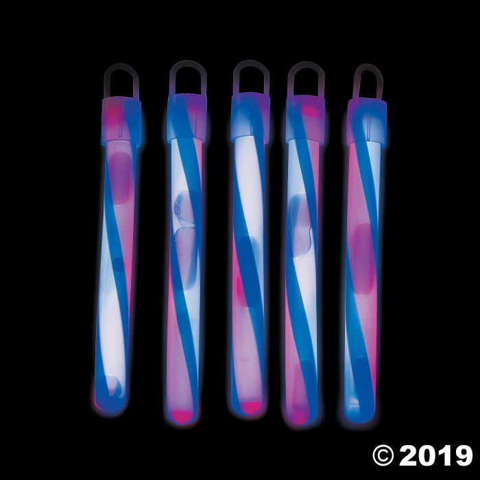 Patriotic Glow Swizzle Glow Sticks (Per Dozen)