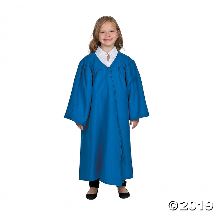 Kids' Blue Matte Elementary School Graduation Robe (1 Piece(s))