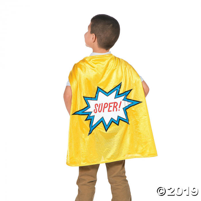 Yellow Graduation Superhero Cape (1 Piece(s))