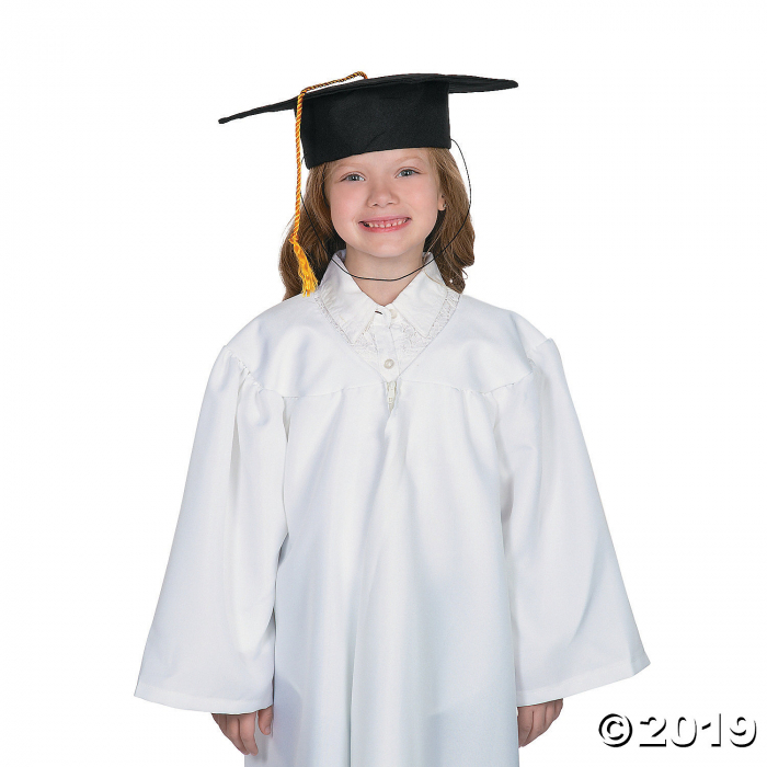 Kids' Black Matte Elementary School Graduation Mortarboard with Tassel (1 Piece(s))