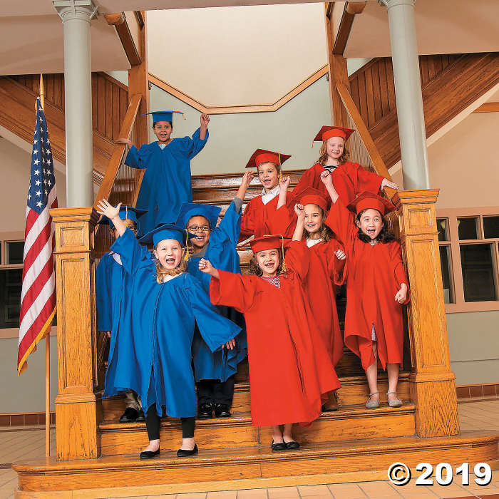 Blue Elementary Graduation Cap & Gown Set (1 Set(s))