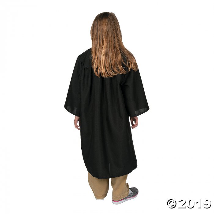 Kids' Black Matte Elementary School Graduation Robe (1 Piece(s))