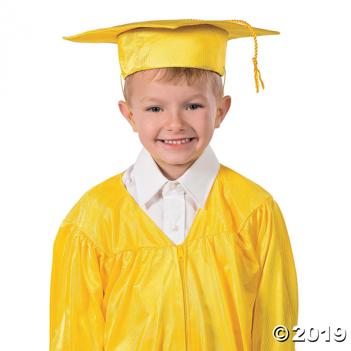 Kids' Yellow Elementary School Graduation Mortarboard | GlowUniverse.com