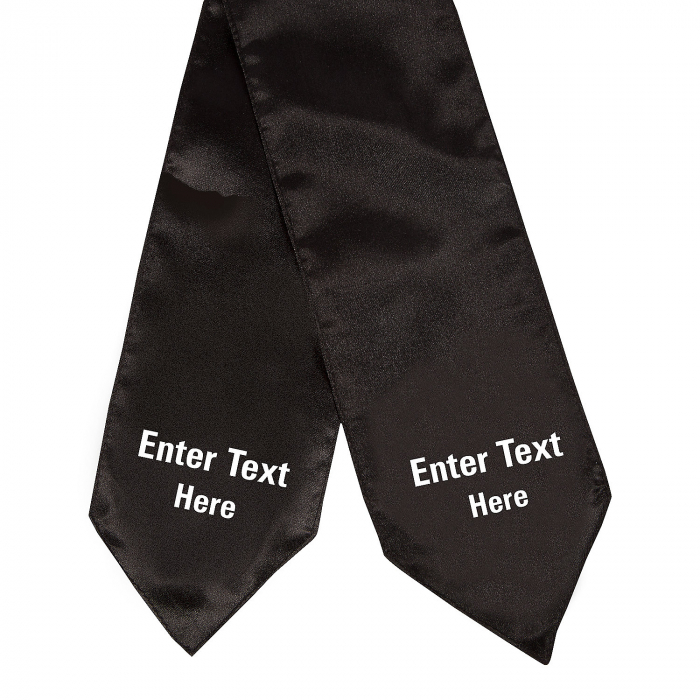 Personalized Kid's Black Graduation Stole (1 Piece(s))