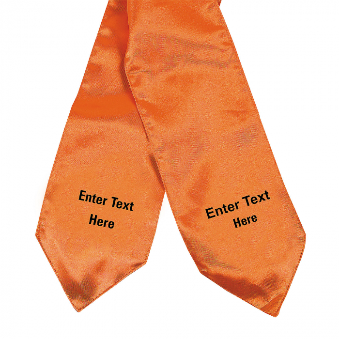 Personalized Kid's Orange Graduation Stole (1 Piece(s))